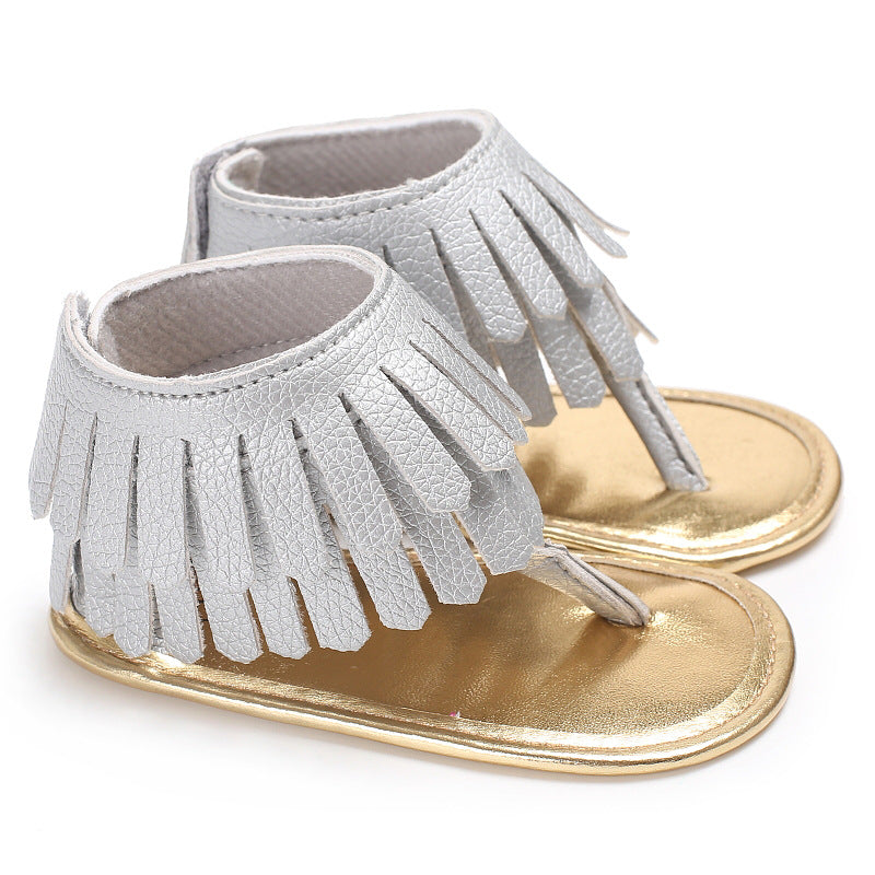 Baby Girl Toddler Shoes Multicolor Tassel Soft Sole Flip-flop Sandals Toddler Shoes - Hiccupzz