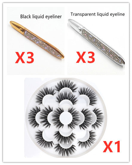 False Eyelashes Self-adhesive Eyeliner Multicolor - Hiccupzz