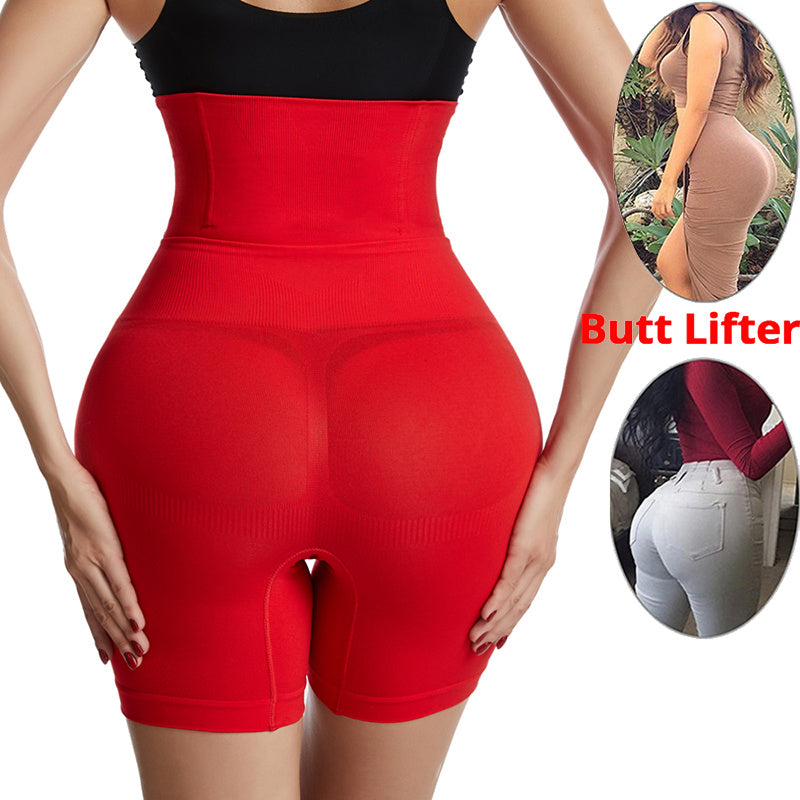Womens High Waist Firm Tummy Control Shapewear Shorts Bodysuit - Seamless Mid-Thigh Slimmer - Comfortable Panty Style for a Sleek Silhouette - Ideal for Ladies - Hiccupzz