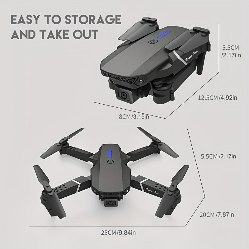 Foldable KBDFA E88 Drone with HD Camera, Obstacle Avoidance, and WIFI Control - Hiccupzz