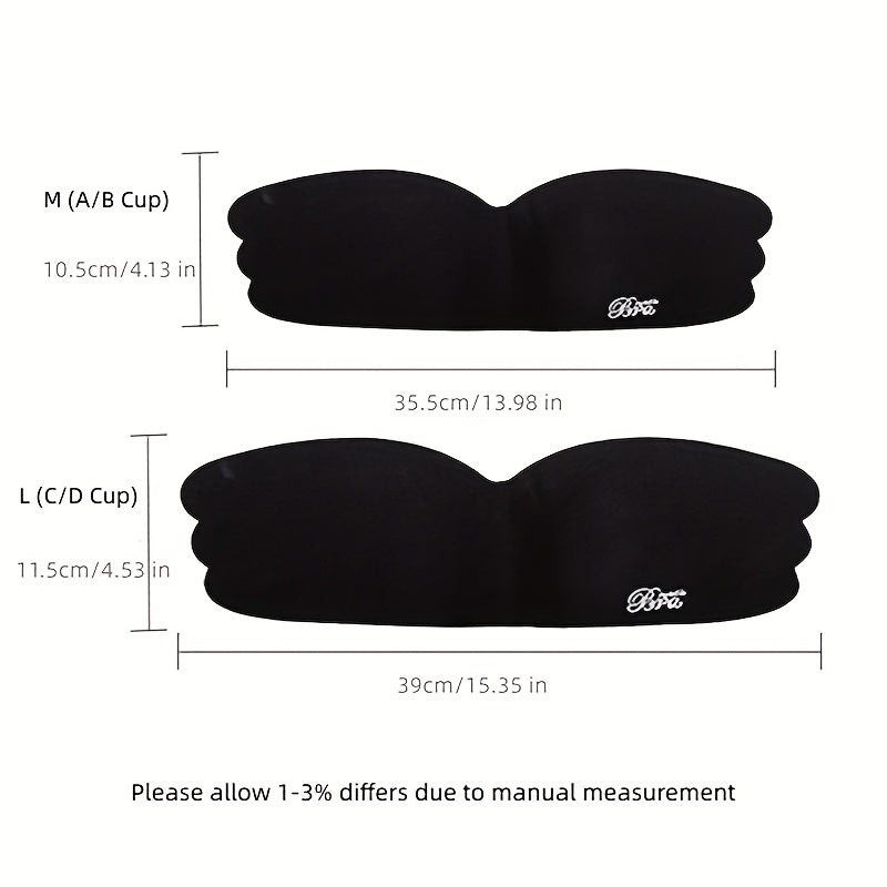 Invisible Silicone Strapless Bra, Self-Adhesive Backless Push Up Nipple Covers, Women's Lingerie & Underwear Accessories - Hiccupzz