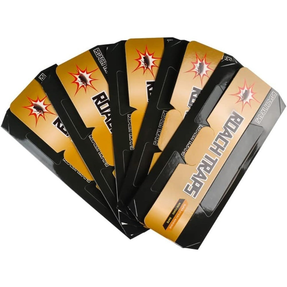 5 Packs Roach Trap – Long-Lasting Sticky Glue Traps for Cockroach and Bug Catching - Hiccupzz