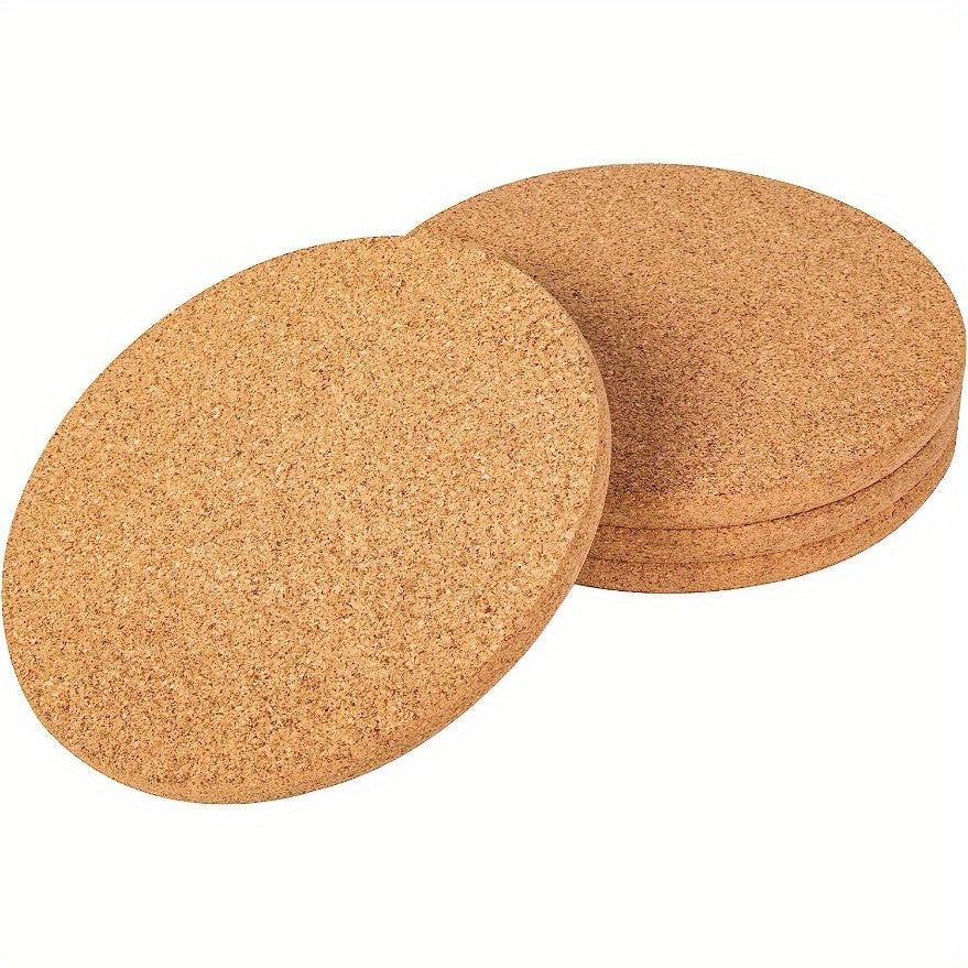 4pcs Trivet, Thick Round Cork, Hot Pads For Dishes, Pots, Pans And Plants, Hot Pads For Table And Countertop, Home, Kitchen Supplies - Hiccupzz