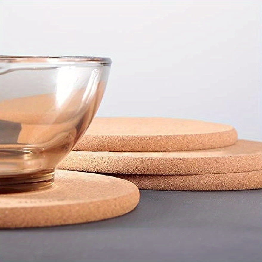 4pcs Trivet, Thick Round Cork, Hot Pads For Dishes, Pots, Pans And Plants, Hot Pads For Table And Countertop, Home, Kitchen Supplies - Hiccupzz