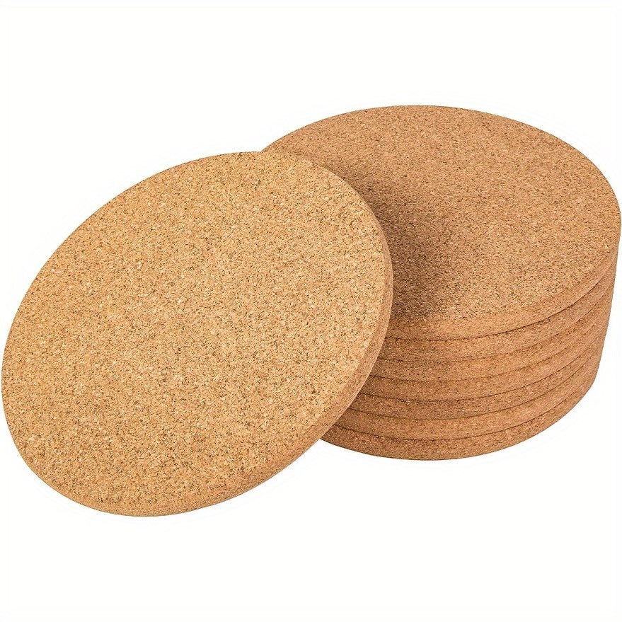4pcs Trivet, Thick Round Cork, Hot Pads For Dishes, Pots, Pans And Plants, Hot Pads For Table And Countertop, Home, Kitchen Supplies - Hiccupzz
