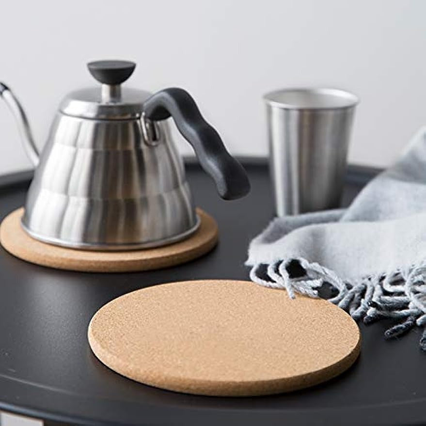 4pcs Trivet, Thick Round Cork, Hot Pads For Dishes, Pots, Pans And Plants, Hot Pads For Table And Countertop, Home, Kitchen Supplies - Hiccupzz