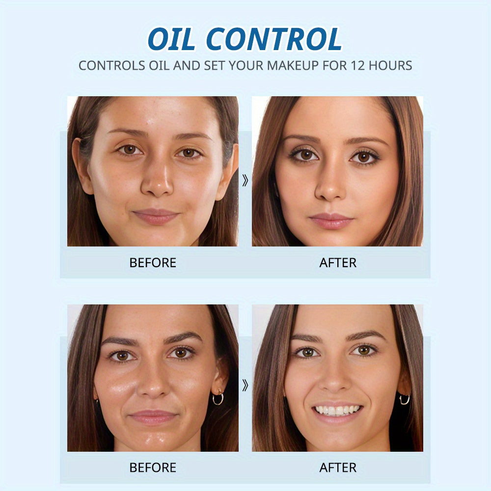 Oil-Control Loose Powder - Long-Lasting, Waterproof, Sweatproof, Matte Finish for Flawless Makeup - Hiccupzz