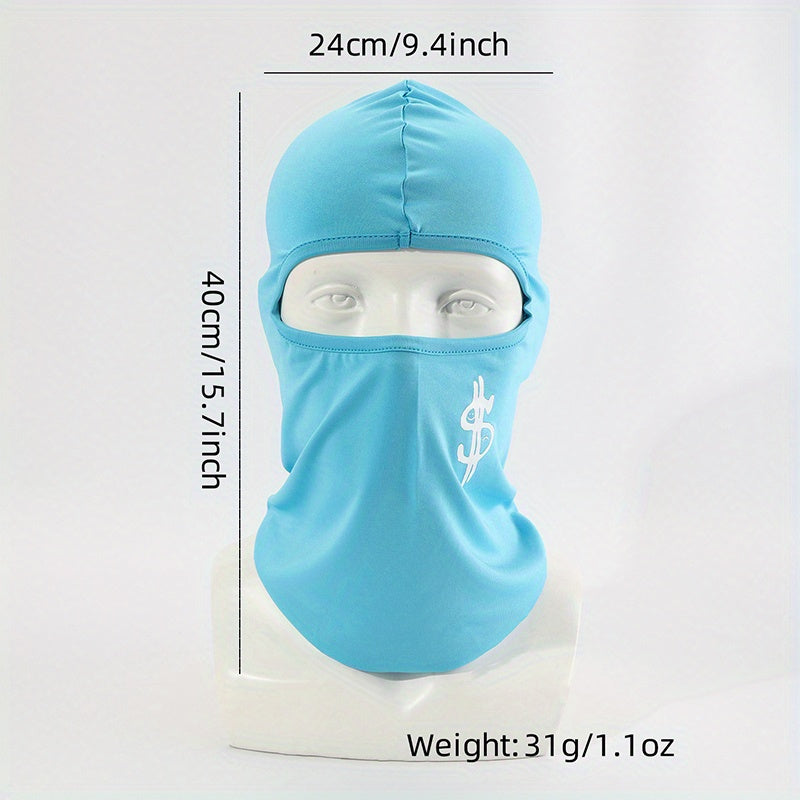 UV Protection Punk Style Balaclava – Dollar Print Breathable Full Face Mask Helmet Liner for Cycling, Skiing, Hiking, Fishing, and Outdoor Sports - Hiccupzz