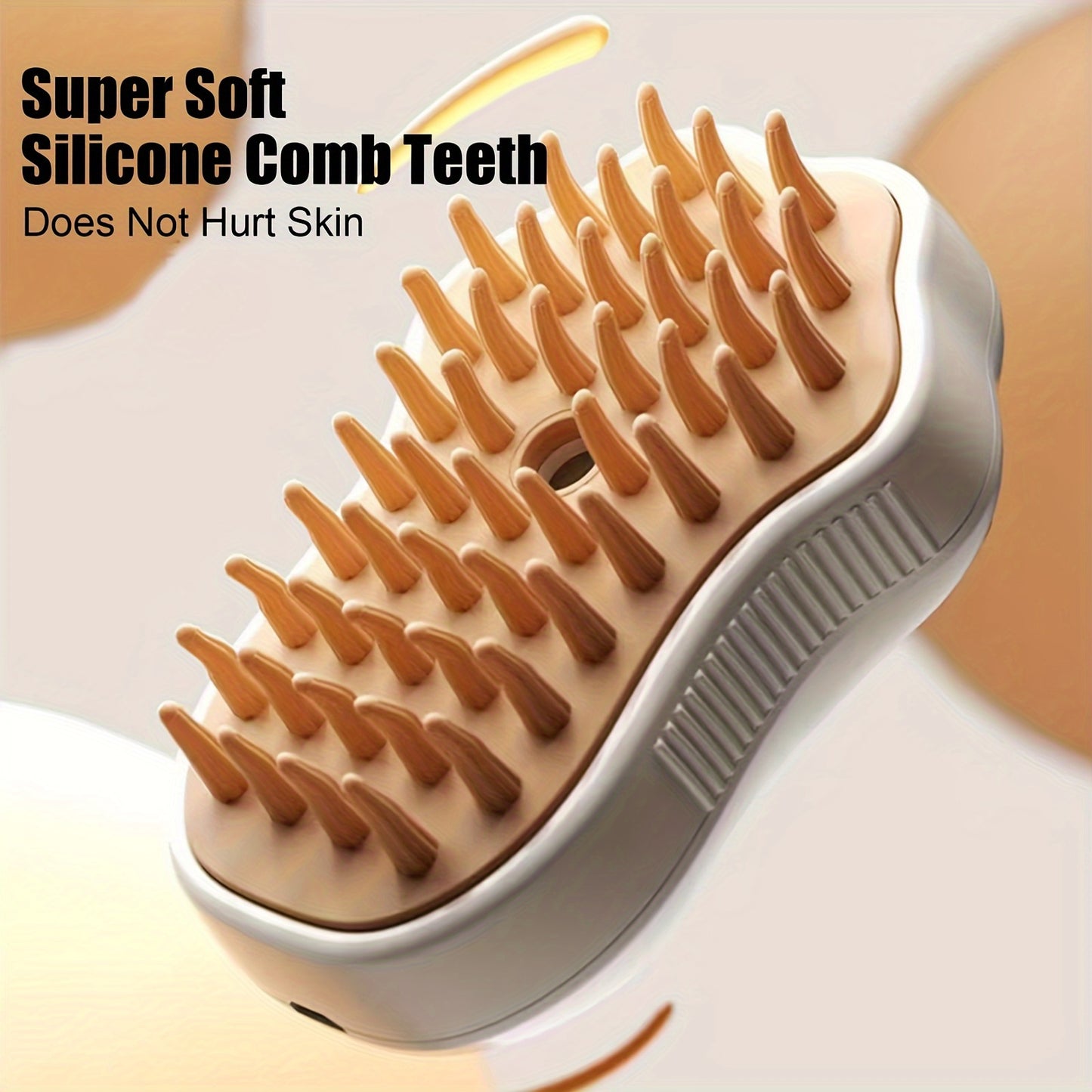 3-in-1 Electric Pet Grooming Brush – Portable, Self-Cleaning Silicone Steam Brush for Cats & Dogs with Massage and Hair Removal - Hiccupzz