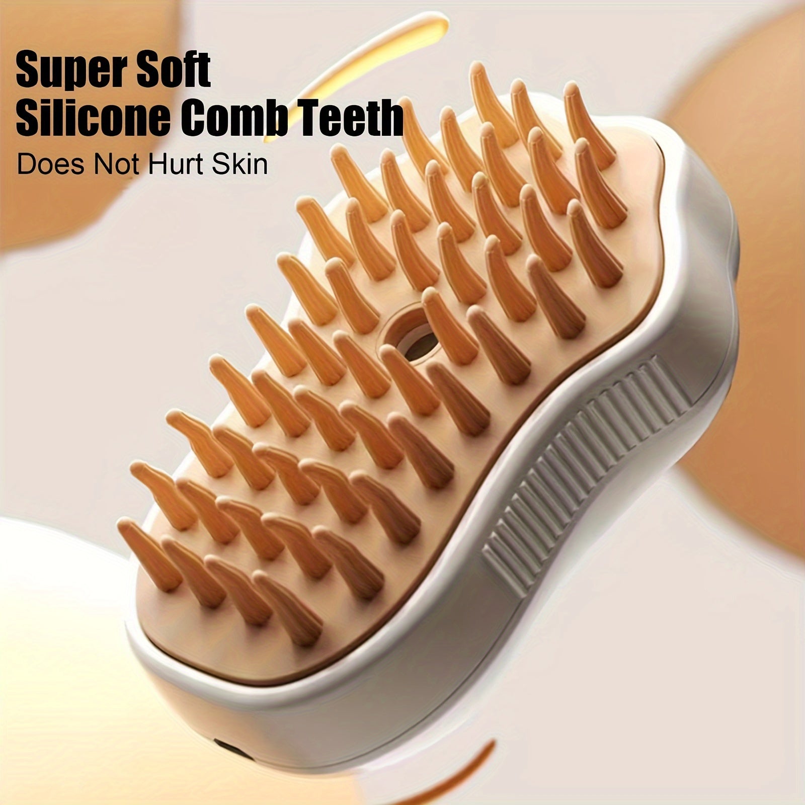 3-in-1 Electric Pet Grooming Brush – Portable, Self-Cleaning Silicone Steam Brush for Cats & Dogs with Massage and Hair Removal - Hiccupzz