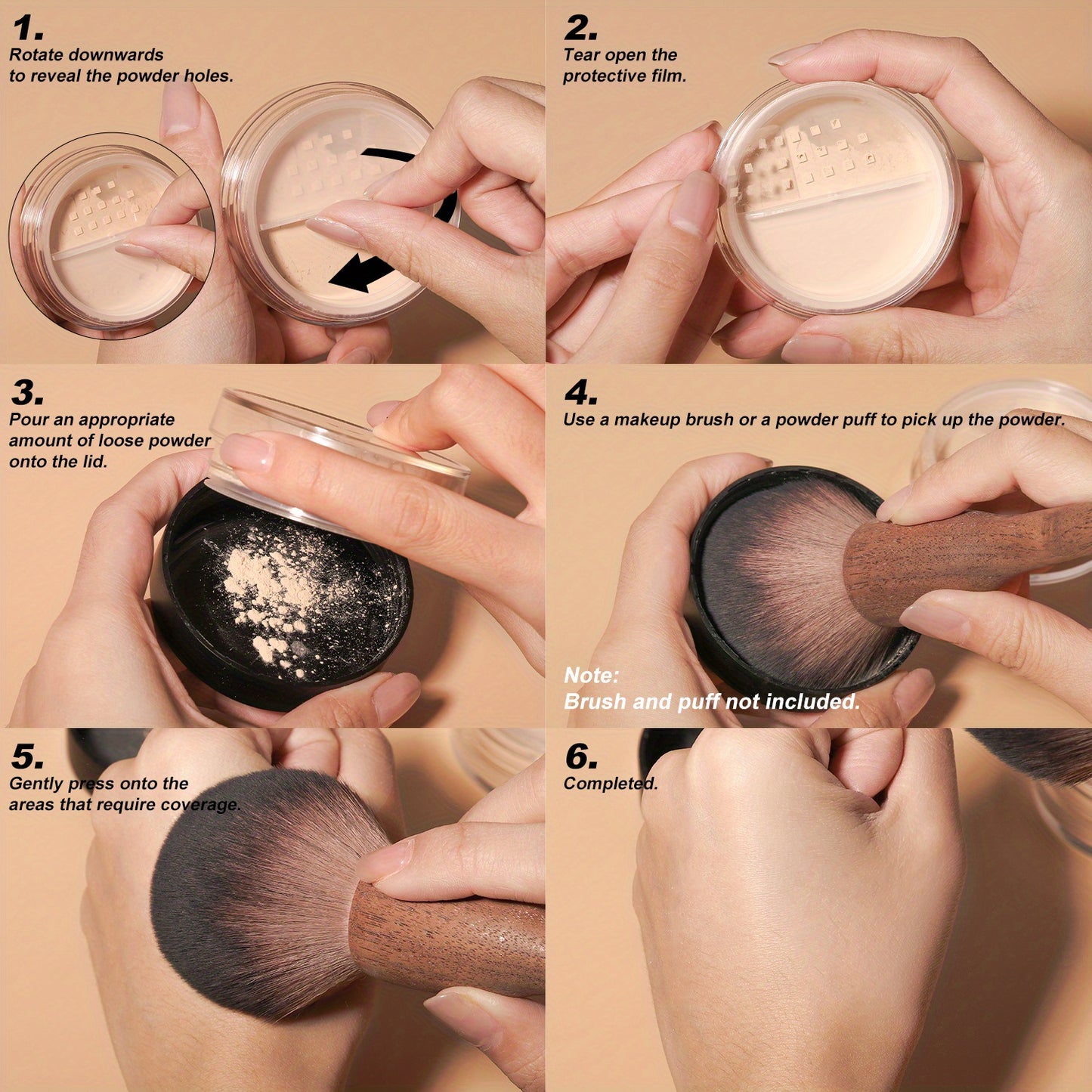 2pcs YOUNG VISION Flawless Finish Loose Powder - Translucent Setting Powder, Blurs Fine Lines & Imperfections, Lightweight, Long-Lasting, Suitable for All Skin Types, Makeup Essential - Hiccupzz