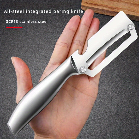 1 Pc Multifunctional Stainless Steel Peeler - Easy Peeling for Kitchen, All-Steel Sugar Cane Peeler, Convenient Essential for Families
