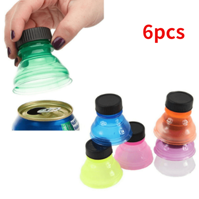 6 Pcs Reusable Can Covers - Perfect for Soda, Beer, Energy Drinks & More - Ideal for Picnics, Beach Parties & Gatherings, Pop Can Bottle Tops, Juice Seltzer
