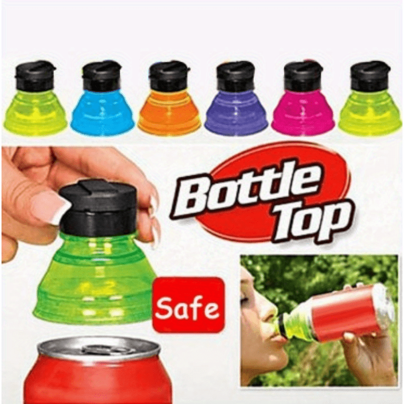 6 Pcs Reusable Can Covers - Perfect for Soda, Beer, Energy Drinks & More - Ideal for Picnics, Beach Parties & Gatherings, Pop Can Bottle Tops, Juice Seltzer