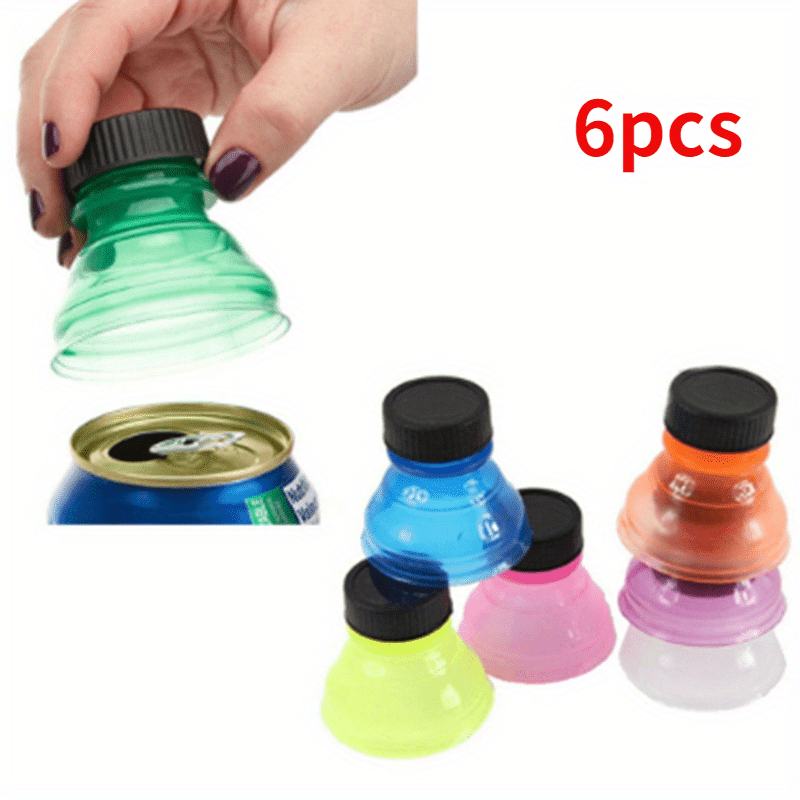 6 Pcs Reusable Can Covers - Perfect for Soda, Beer, Energy Drinks & More - Ideal for Picnics, Beach Parties & Gatherings, Pop Can Bottle Tops, Juice Seltzer