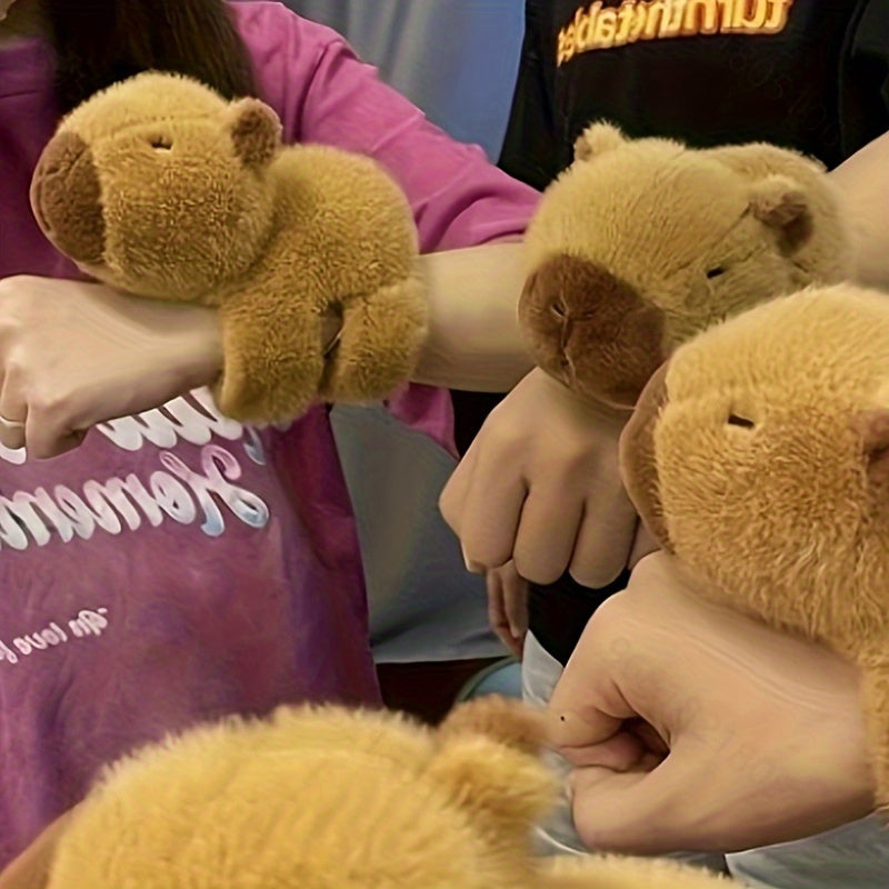 Capibara Capybara Doll Snap Ring - Cute Plush Toy, Online Celebrity Ugly Cute Doll - Hiccupzz
