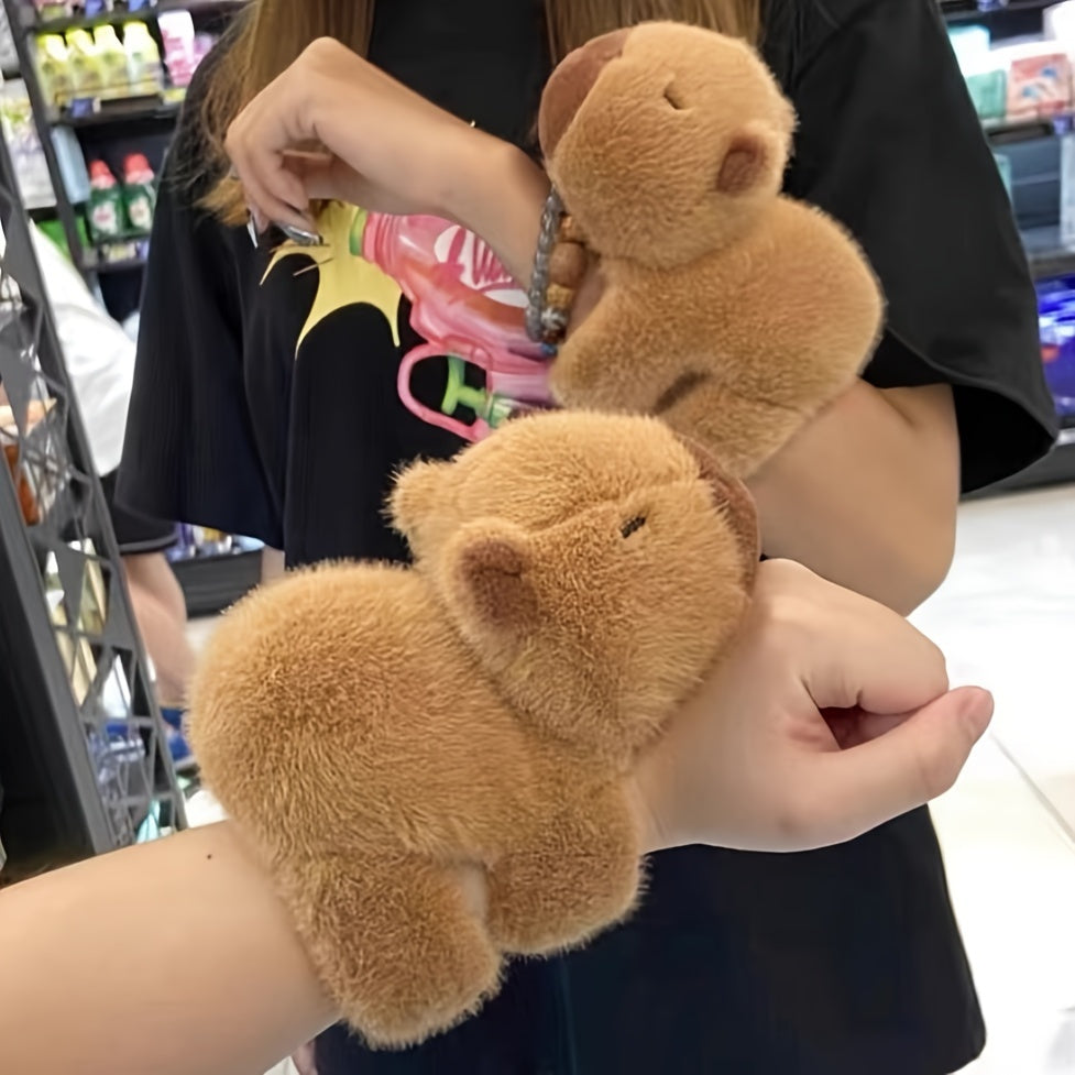 Capibara Capybara Doll Snap Ring - Cute Plush Toy, Online Celebrity Ugly Cute Doll - Hiccupzz