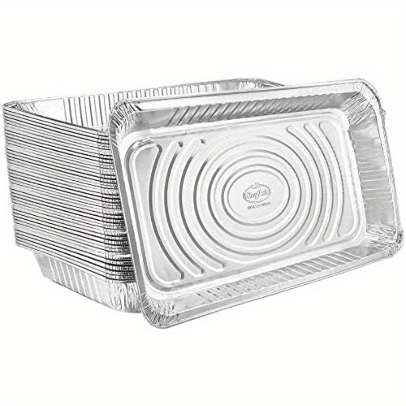 50-Pack Extra Heavy Duty Full-Size Aluminum Foil Pans – 21"x13" - Hiccupzz