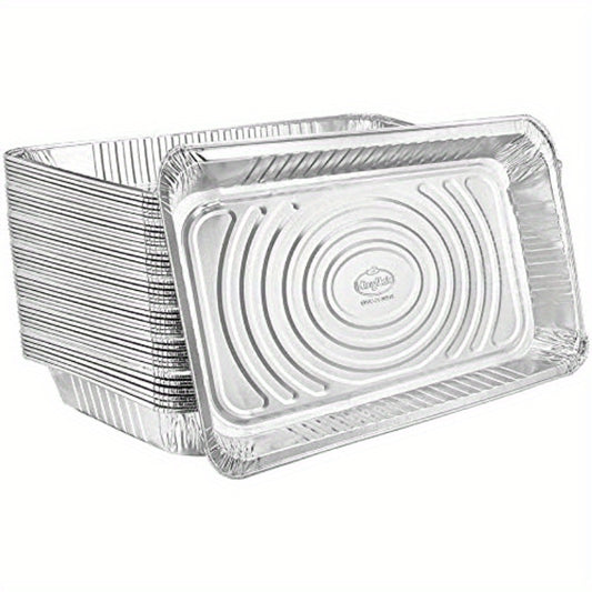 50-Pack Extra Heavy Duty Full-Size Aluminum Foil Pans – 21"x13" - Hiccupzz