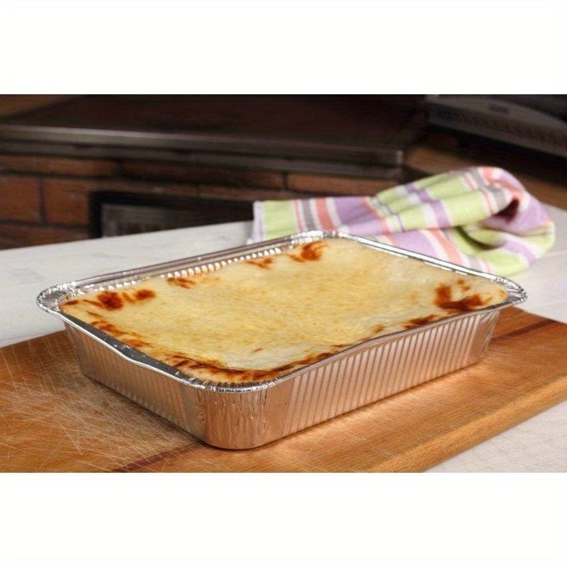 50-Pack Extra Heavy Duty Full-Size Aluminum Foil Pans – 21"x13" - Hiccupzz