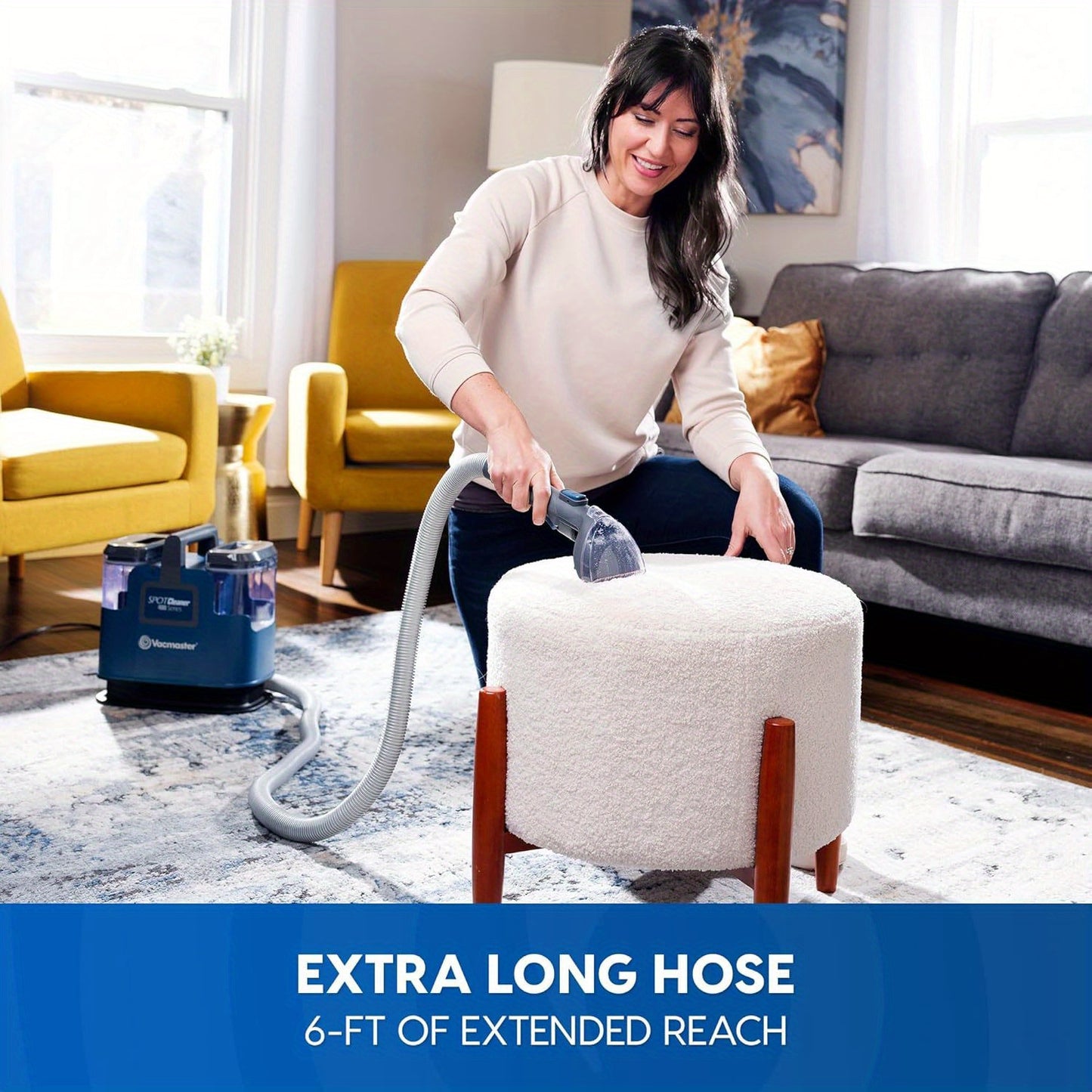 Vacmaster SCB301 400 Series Portable Spot Cleaner - 15Kpa Suction for Carpets, Upholstery, Pets & Rugs