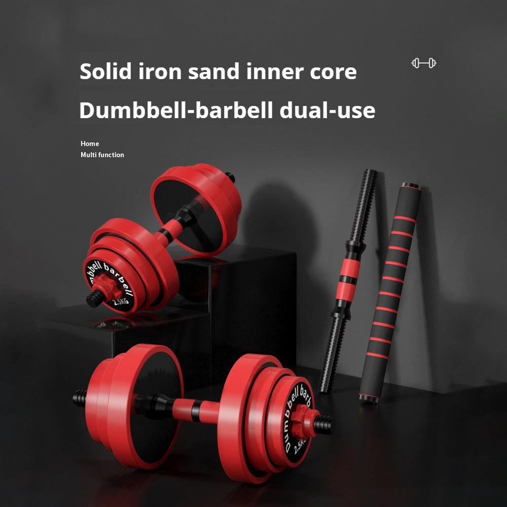 Adjustable Dumbbell Set with Barbells & Kettlebells - Full Body Ergonomic Home Fitness Kit, Rubber-Coated Cast Iron, Compact Design - Hiccupzz
