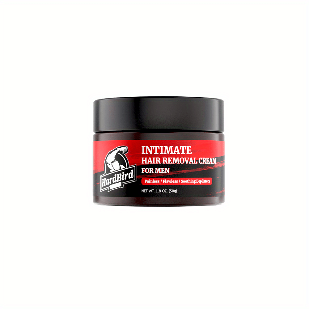 Men's Hair Removal Cream for Private Parts, Chest, Back & Body - Painless & Fast-Acting Depilatory, 1.8 oz or 50 g - Hiccupzz