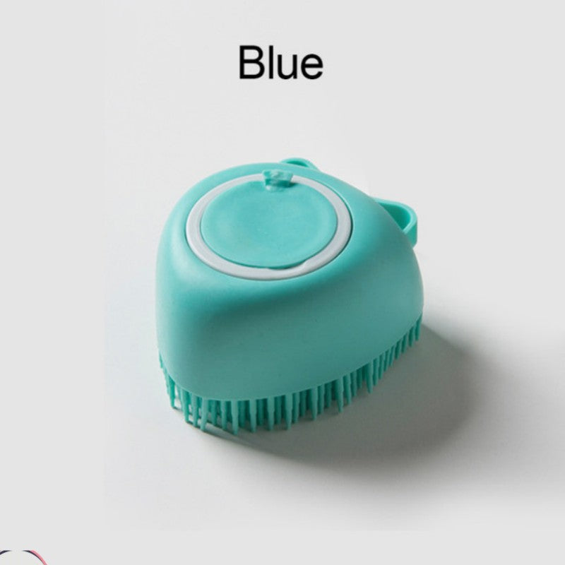 Gentle Silicone Pet Brush for Dogs and Cats – Massages and Cleans with Integrated Shower Gel Dispenser - Hiccupzz