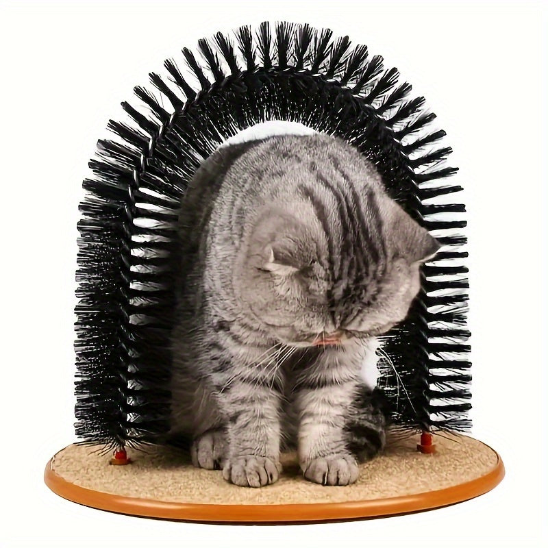 Cat Arch Self Groomer & Massger all in one : Pamper Your Feline With A Massage & Grooming Brush! - Hiccupzz