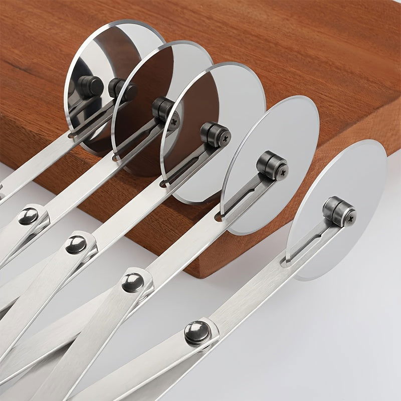 1 Pc/1 Set, Multiple Wheels Dough Roller Cutter, 3/5/7 Wheels Cutter, Stainless Steel Dough Roller And Pizza Roller Cutter, Baking Tools, Home Kitchen Accessories - Hiccupzz