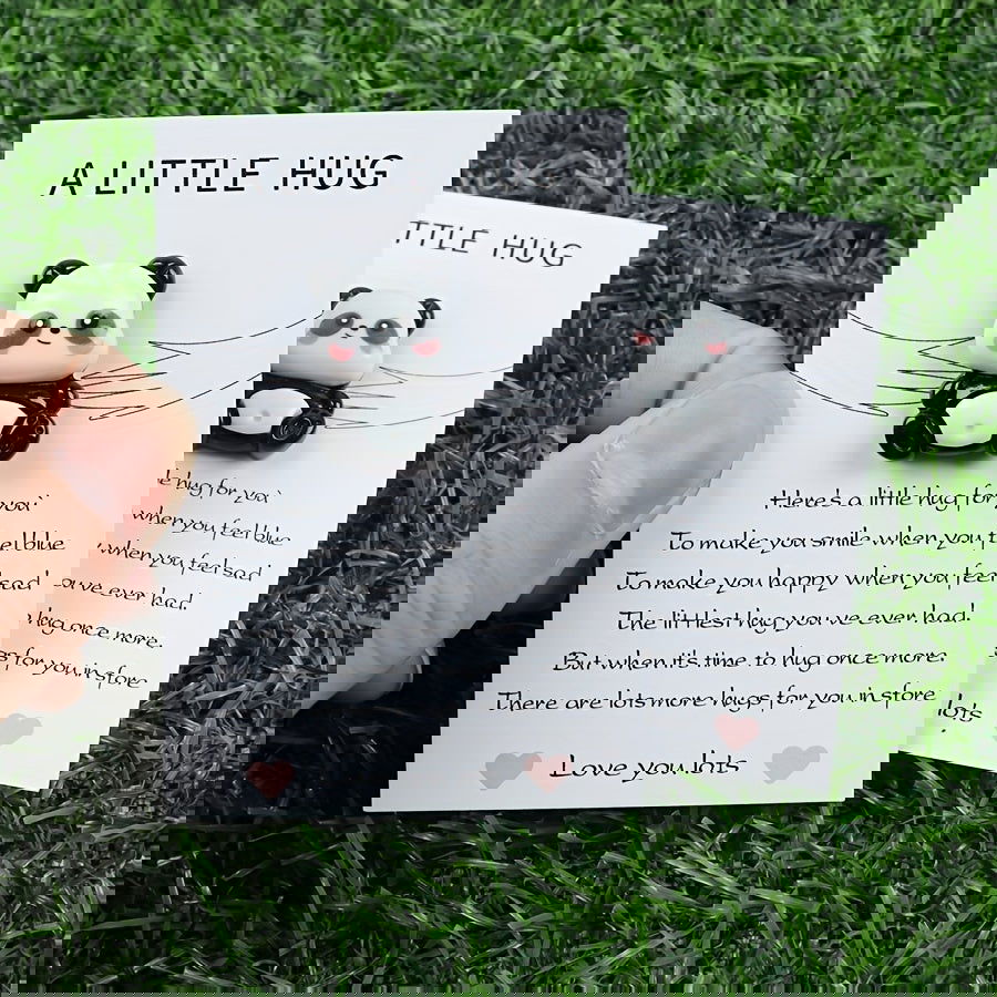 1 Pc / 2 Pcs Cute Panda Blessing Pocket Hug Cards: Birthday, Thank You, and Back to School Gift for Family & Friends - Hiccupzz