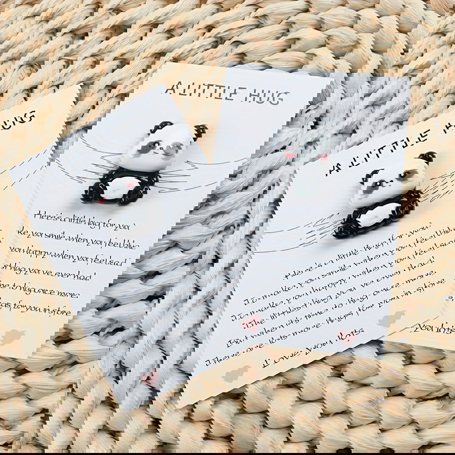 1 Pc / 2 Pcs Cute Panda Blessing Pocket Hug Cards: Birthday, Thank You, and Back to School Gift for Family & Friends - Hiccupzz
