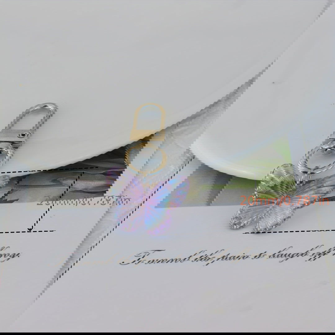 1 Pc, Acrylic Rainbow Butterfly Pendant: Versatile Keychain, Headphone, and Bag Pendant for Party Favors - Hiccupzz