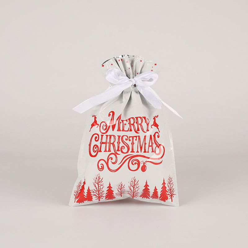 1 Pc, Christmas Gift Bag Set: Drawstring Candy Bags for Decorations and Party Favors - Hiccupzz