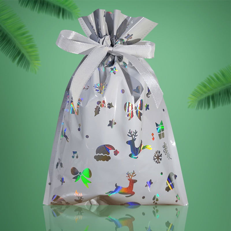 1 Pc, Christmas Gift Bag Set: Drawstring Candy Bags for Decorations and Party Favors - Hiccupzz