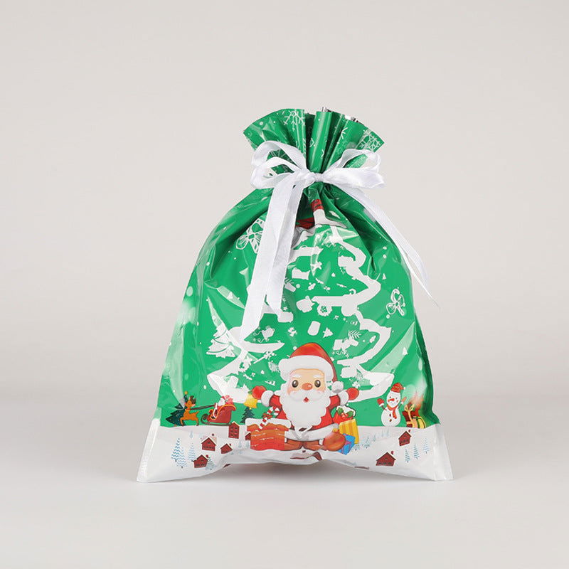 1 Pc, Christmas Gift Bag Set: Drawstring Candy Bags for Decorations and Party Favors - Hiccupzz