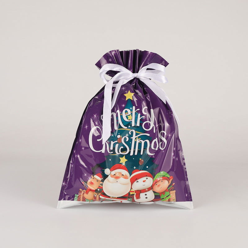 1 Pc, Christmas Gift Bag Set: Drawstring Candy Bags for Decorations and Party Favors - Hiccupzz