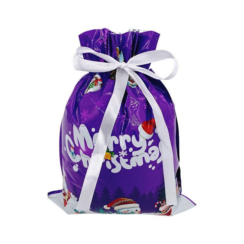 1 Pc, Christmas Gift Bag Set: Drawstring Candy Bags for Decorations and Party Favors - Hiccupzz