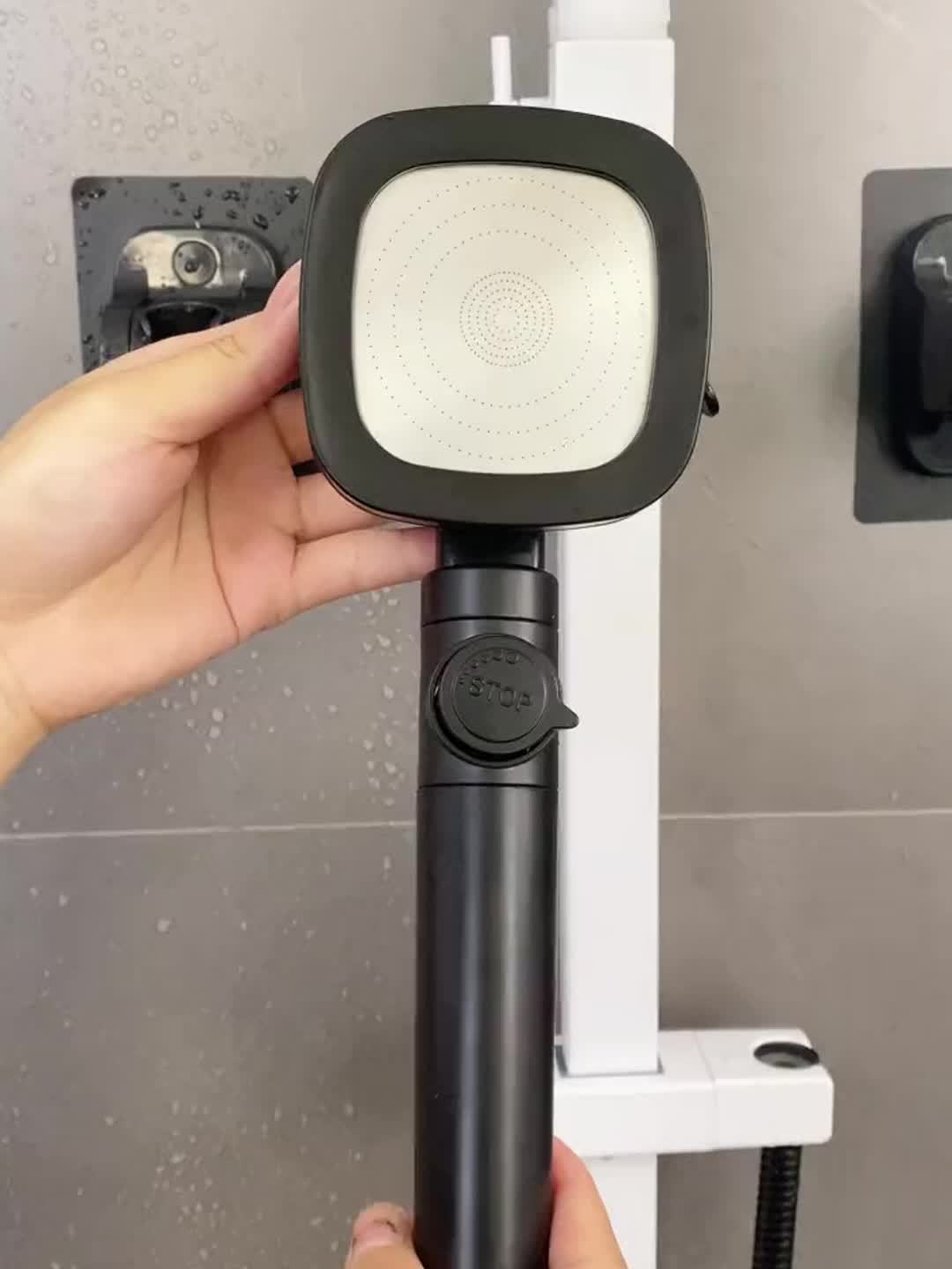 1 Pc Filtered RV Shower Head with One-Button Water Stop - Enjoy a Refreshing and Clean Shower Experience - Hiccupzz
