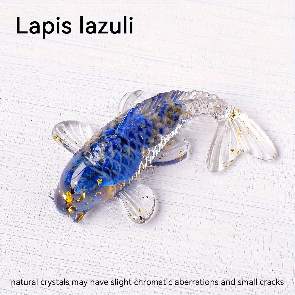 1 Pc, Natural Crystal Goldfish Figurine: Home Office Decoration and Amulet Sculpture - Hiccupzz