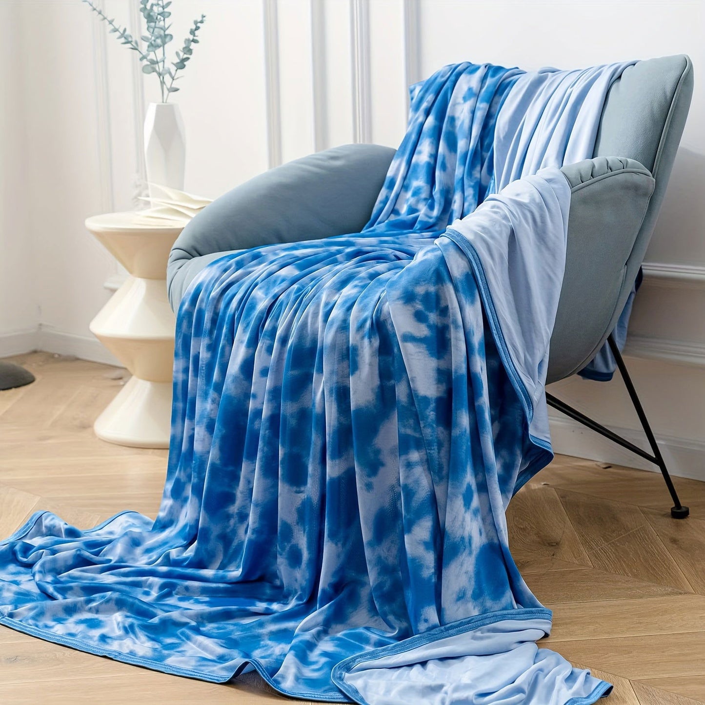 1 Pc Orhopui Cooling Blanket with Double Sided Cold Effect Bed Throw for Hot Sleepers Night Sweats, Skin-Friendly, Breathable, Always Stays Cold, Best Gift Idea - Hiccupzz