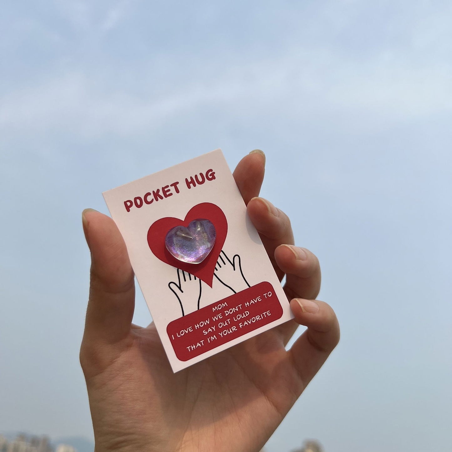 1 Pc, Pocket Hug Greeting Card: Special Gift for Mom on Mother's Day and Unique Keepsake - Hiccupzz