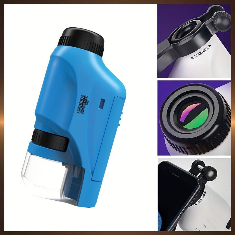 1 Pc Portable Microscope - Explore Nature's Wonders, Ideal Educational Gift & School Supply - Hiccupzz