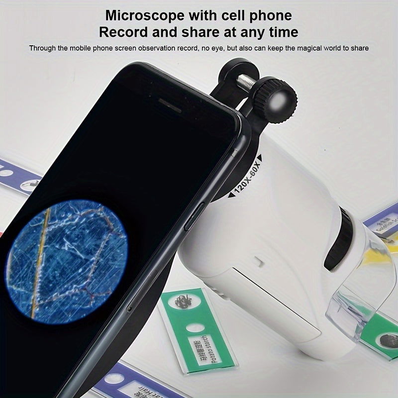 1 Pc Portable Microscope - Explore Nature's Wonders, Ideal Educational Gift & School Supply - Hiccupzz