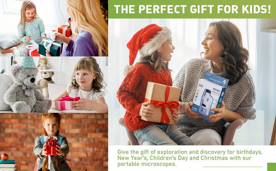 1 Pc Portable Microscope - Explore Nature's Wonders, Ideal Educational Gift & School Supply - Hiccupzz