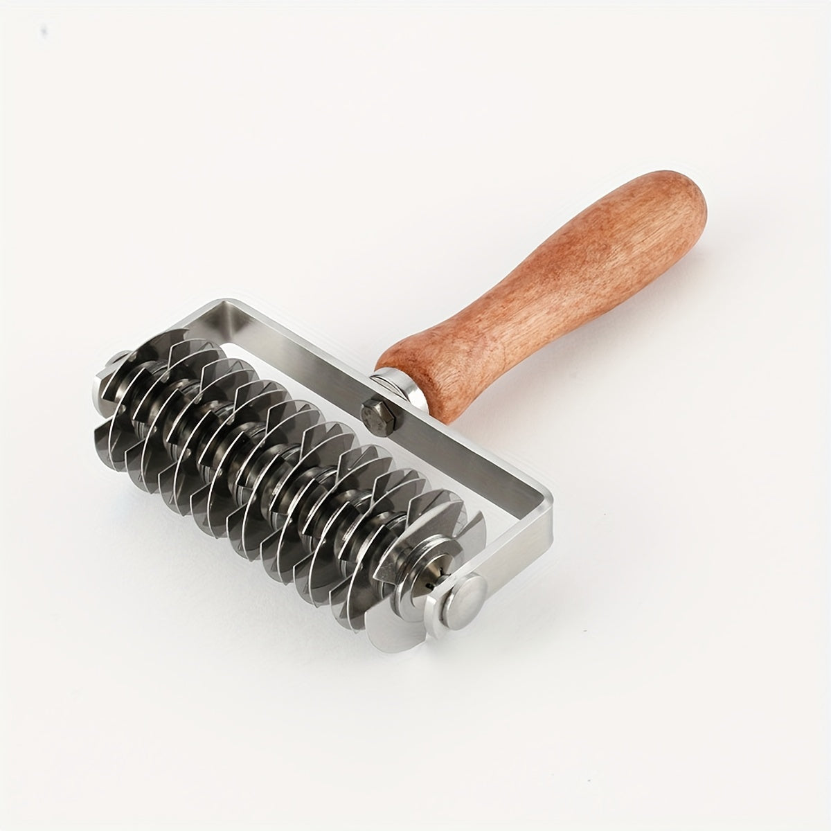 1 Pc, Stainless Steel Dough Cutter with Wood Handle - Perfect for Cookies, Pies, Pizza, Bread, and Pastries - Essential Baking Tool for Your Kitchen - Hiccupzz
