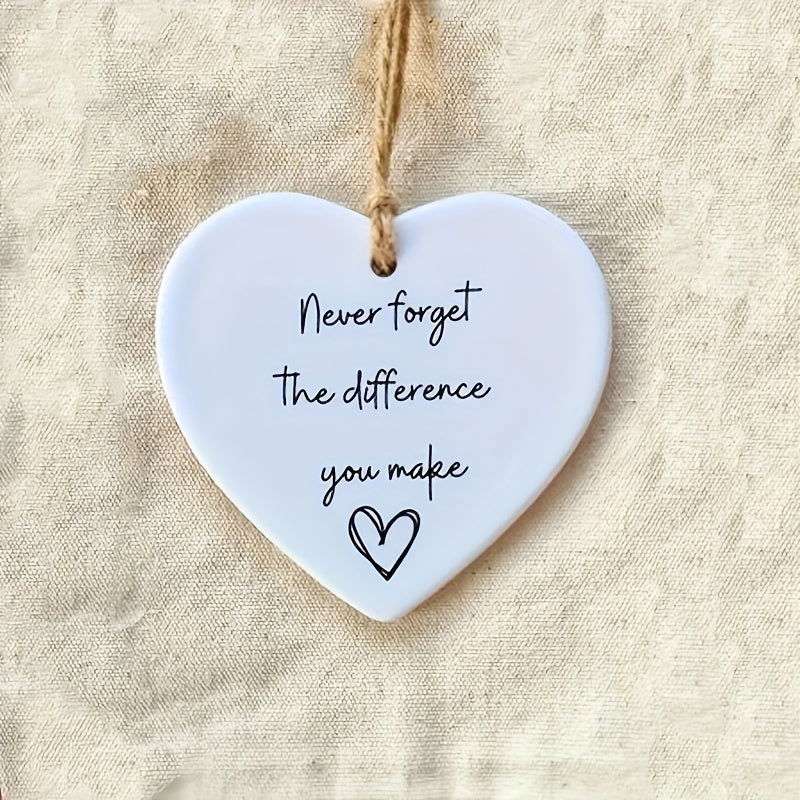 1 Pc Thank You Gift – "Never Forget the Difference You Make" Heart Gift for Friends - Hiccupzz