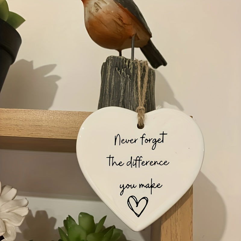 1 Pc Thank You Gift – "Never Forget the Difference You Make" Heart Gift for Friends - Hiccupzz