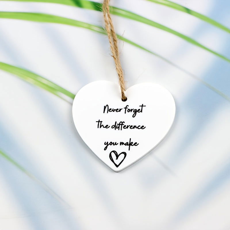 1 Pc Thank You Gift – "Never Forget the Difference You Make" Heart Gift for Friends - Hiccupzz