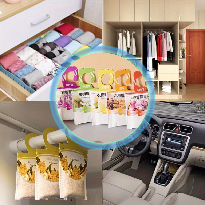 1 Pc Wardrobe Incense Bag, Odor Removal, Mildew-proof Car Air Freshener, Can Be Hung, Flower Scent, Clear Fragrance, Bedroom Increased Incense Bag, Long-lasting Scent - Hiccupzz
